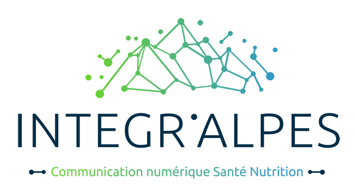 Logo IntegrAlpes, communication numérique Santé Nutrition.